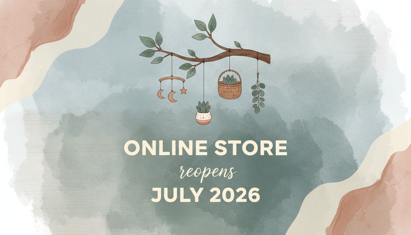 Holding poster for the Excitations Online store, Sunraysia region. The store sells plants, flowers and garden needs.